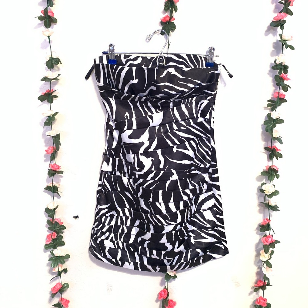 zebra print bodycon dress